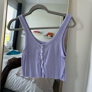 Aerie Real Soft Light Purple Tank Top